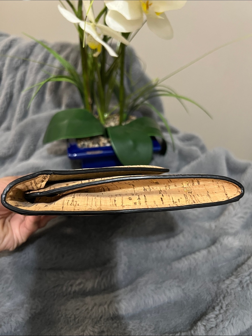 Diane Von Furstenberg Natural Cork Envelope Clutch EUC retail $365 - Picture 8 of 8